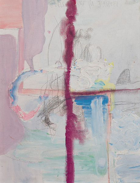 Bjarne Melgaard, The smack in Joeys vein, oil on canvas, 25,5x35,5cm, 1996